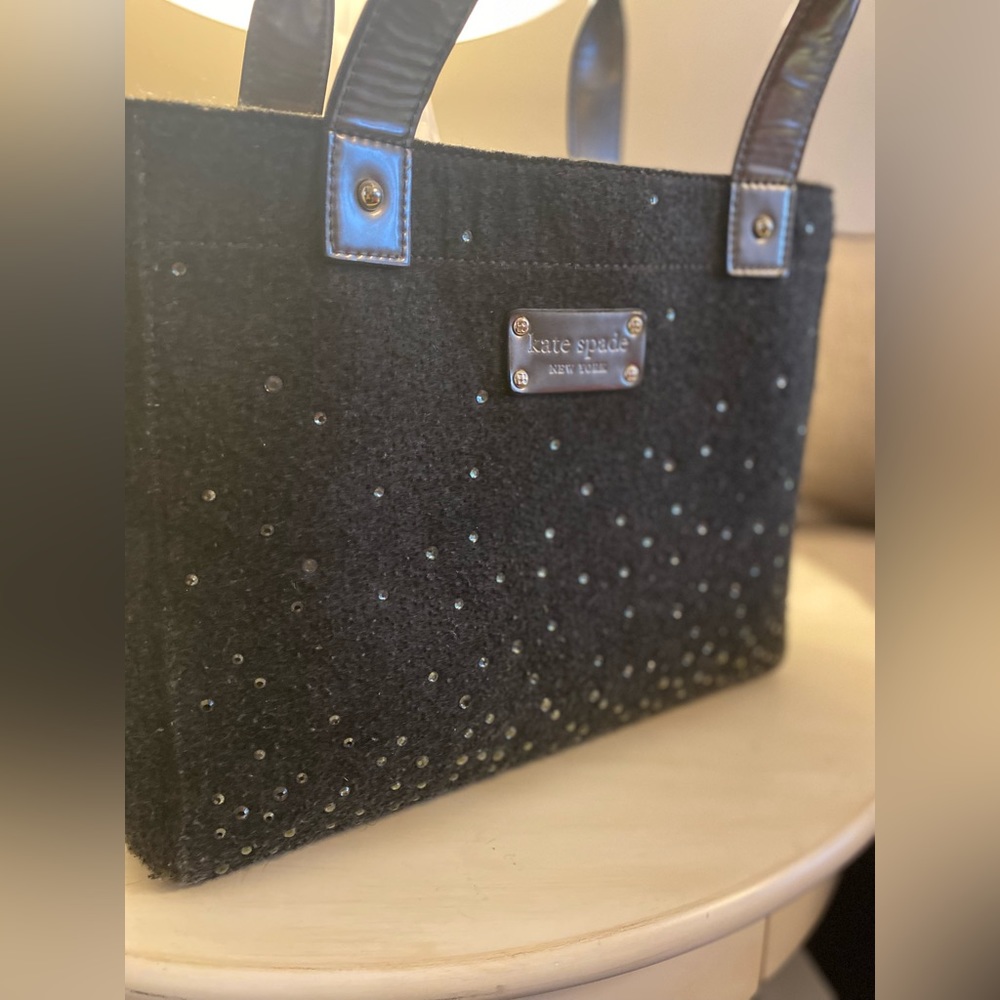 Kate Spade gray sparkle purse